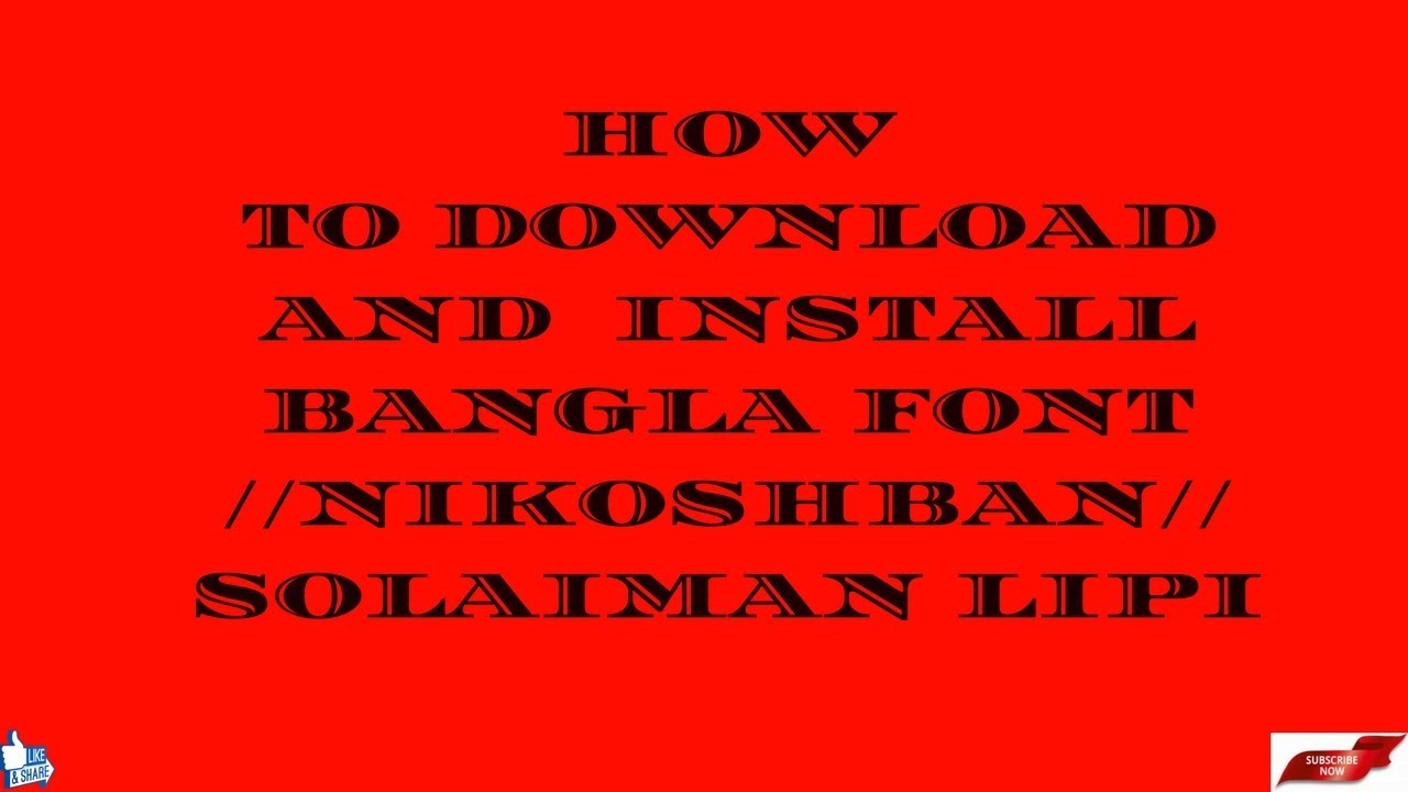 install bangla font